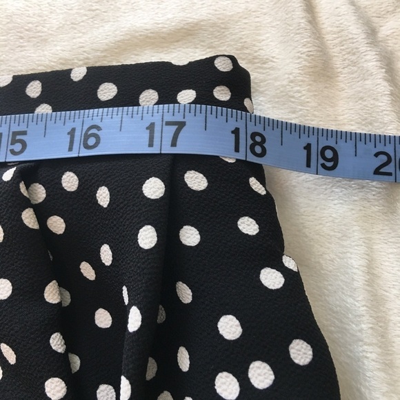 Talbots Black and White Pleated Bubble Midi Skirt - Picture 6 of 7